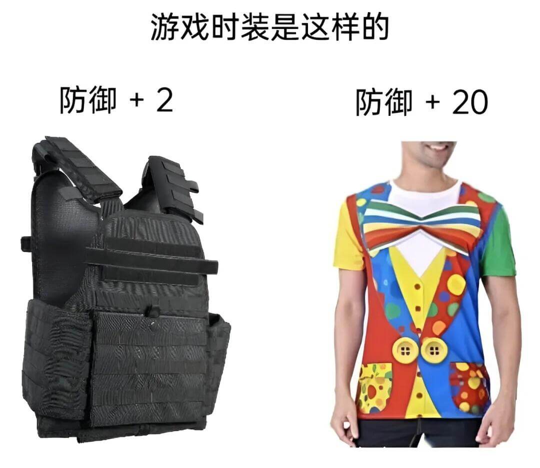 游戏时装是这样的防御+2防御+20