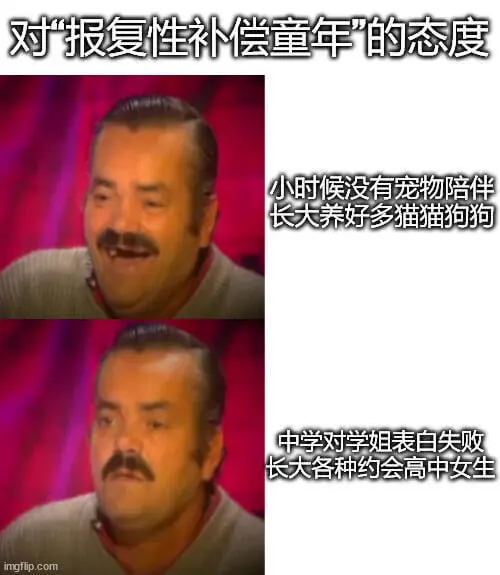 对报复性补偿童年的态度小时候没有宠物陪伴，长大养好多猫猫狗狗
