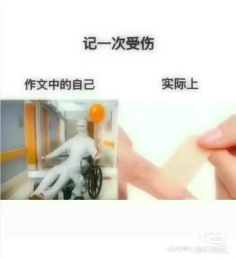记一次受伤作文中的自己实际上