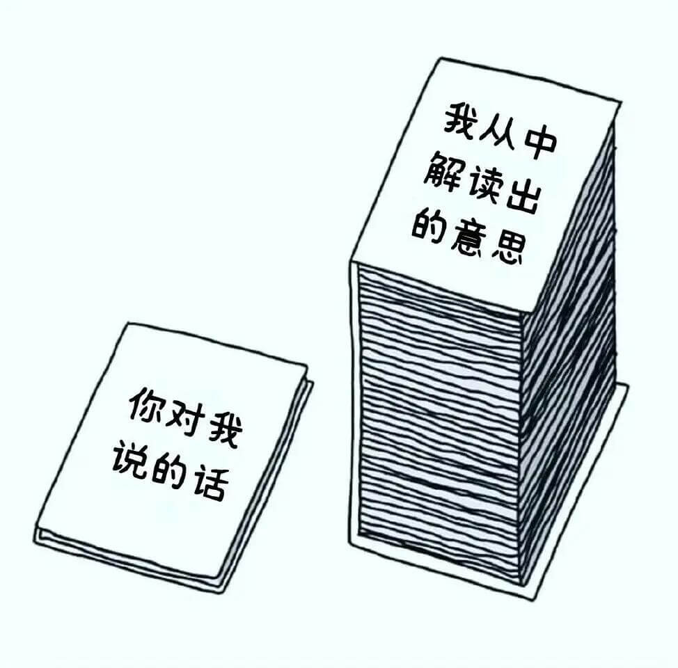 我从中解读出的意思你对我说的话