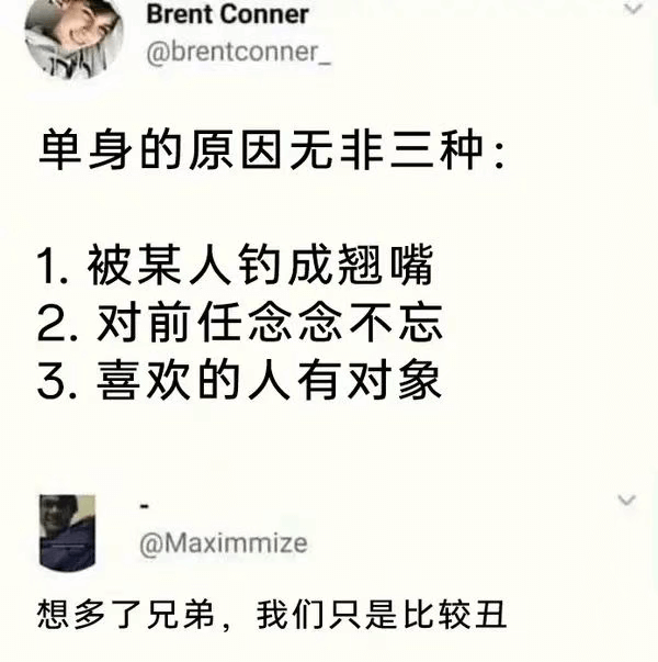 BrentConner@brentconner_单身的原因无