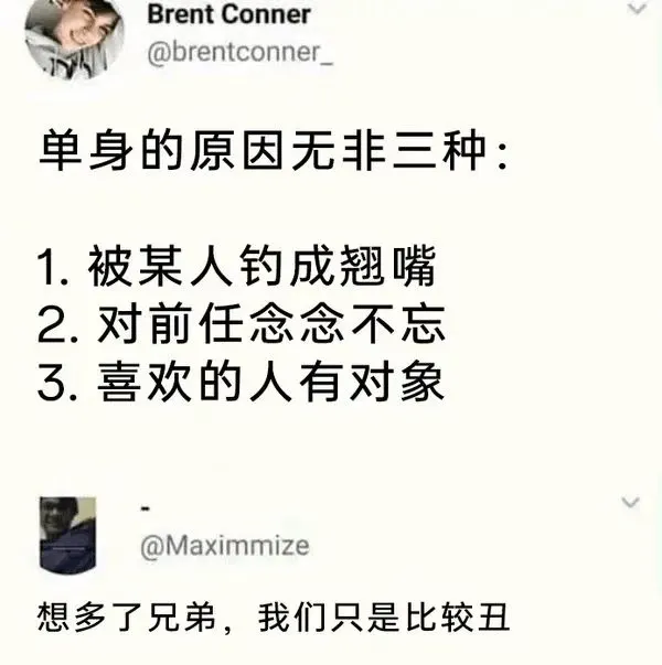 BrentConner@brentconner_单身的原因无