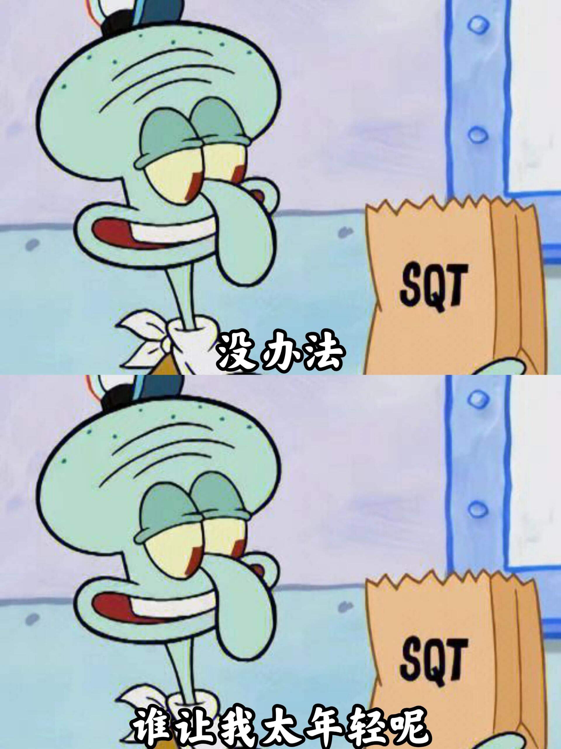 SQT，没办法SQT，谁让我太年轻呢