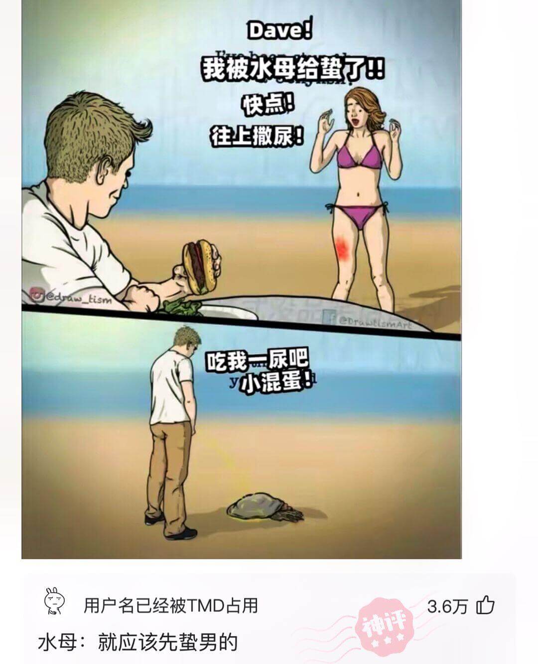 Dave!我被水母给蛰了!!快点!往上撒尿!edraw_ti