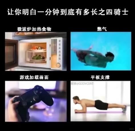 让你明白一分钟到底有多长之四骑士微波炉加热食物游戏加载画面平