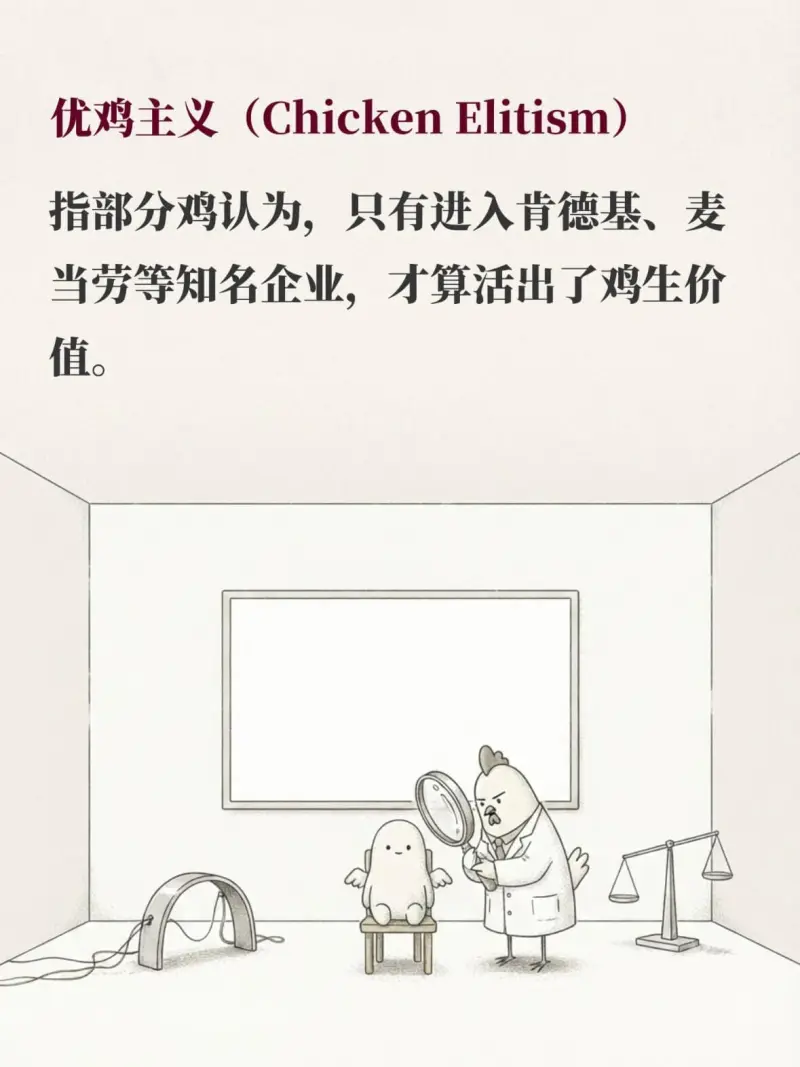 优鸡主义（ChickenElitism）指部分鸡认为，只有进