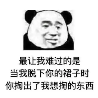 最让我难过的是，当我脱下你的裙子时，你掏出了我想掏的东西。