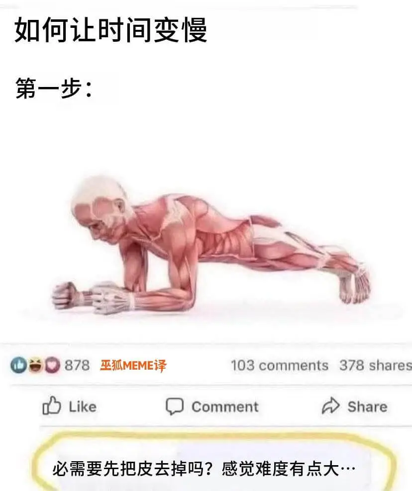 如何让时间变慢第一步：878巫狐MEME译103commen
