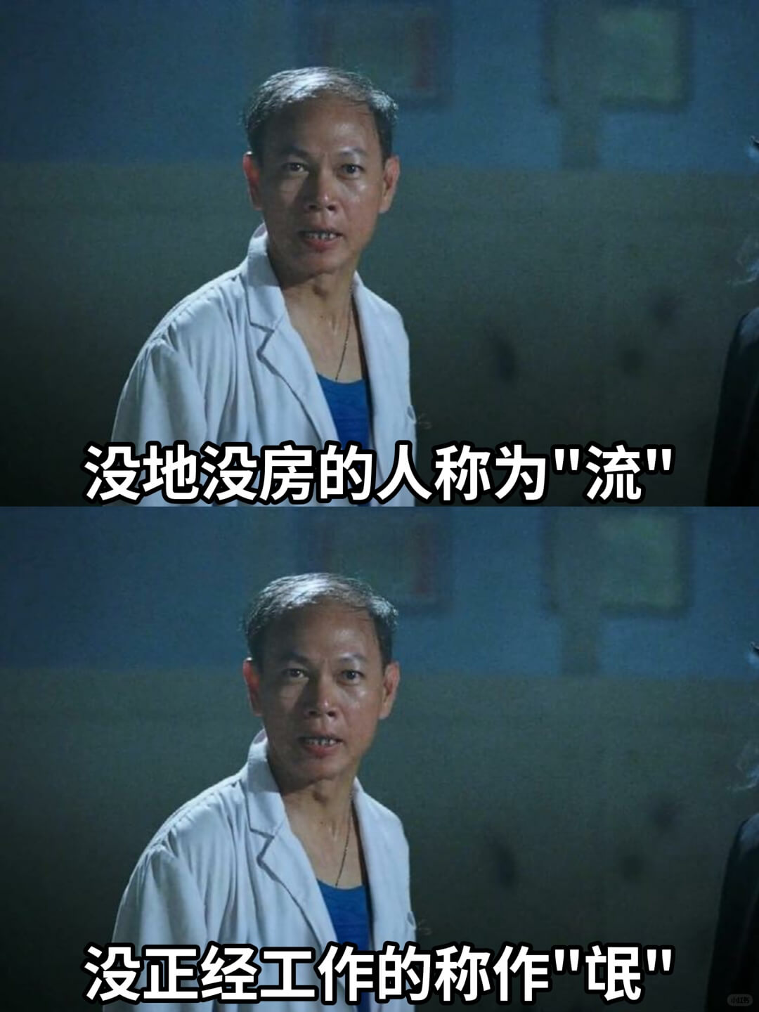 没地没房的人称为流没正经工作的称作氓