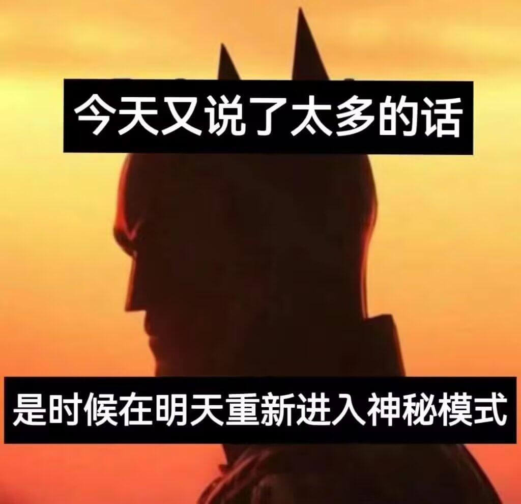 今天又说了太多的话是时候在明天重新进入神秘模式