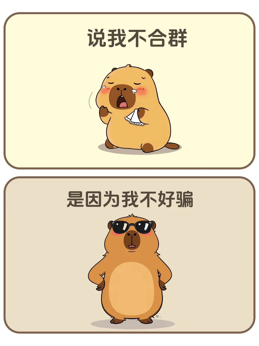 说我不合群，是因为我不好骗。