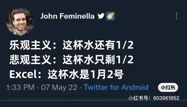 JohnFeminella乐观主义：这杯水还有1/2悲观主义