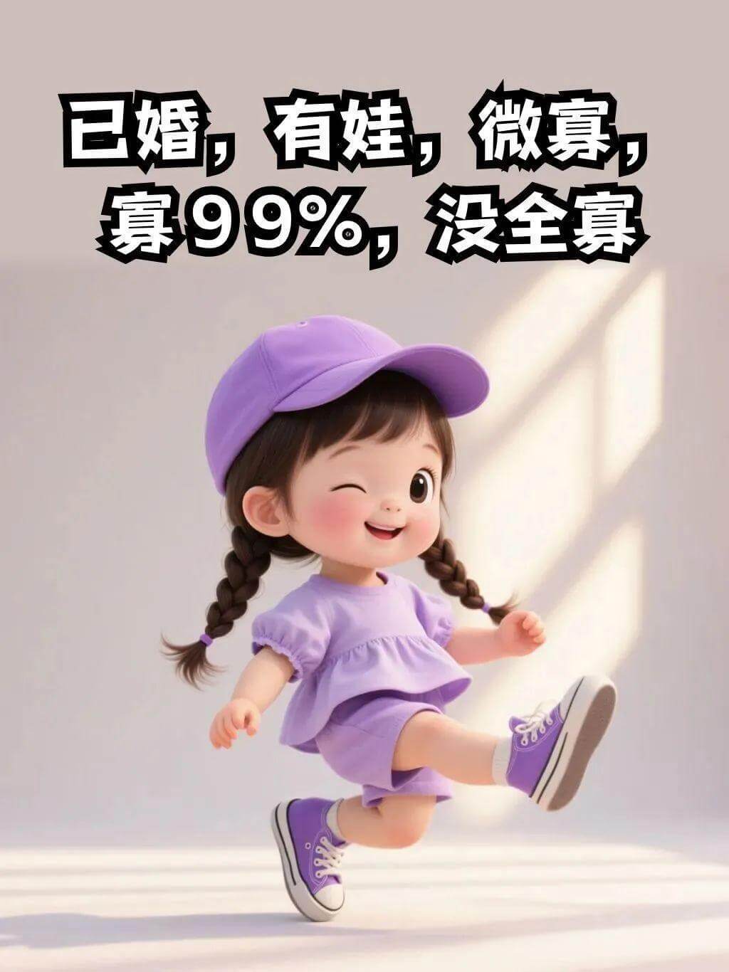 已婚，有娃，微寡，寡99%，没全寡