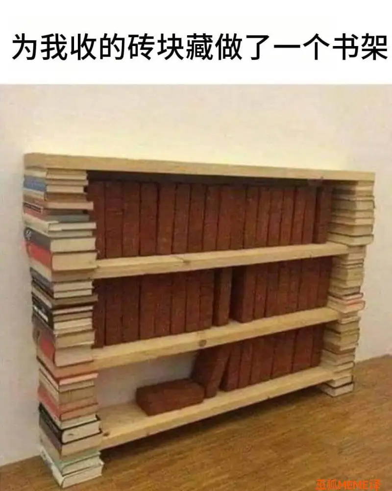 为我收藏的砖块做了一个书架狐MEME峰