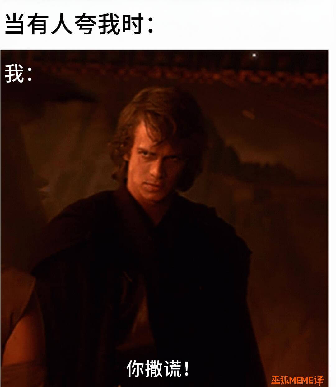 当有人夸我时：我：你撒谎！巫狐MEME译