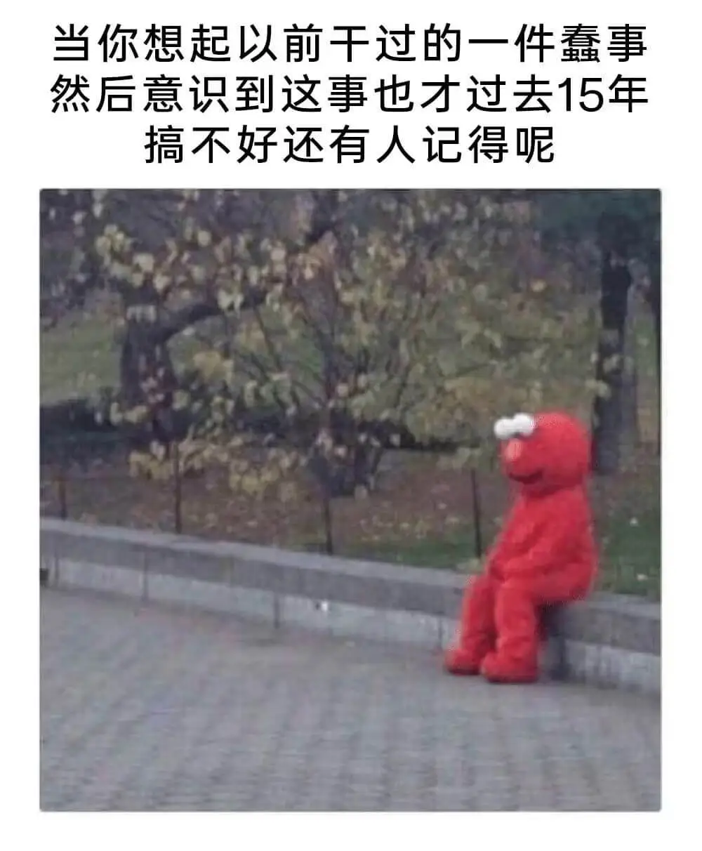 当你想起以前做过的一件蠢事，然后意识到这事也才过去15年，搞