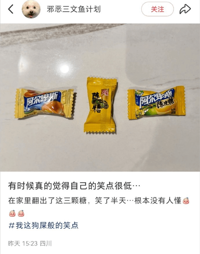 邪恶三文鱼计划关注阿尔里斯阿尔身瓶陈皮糖有时候真的觉得自己的