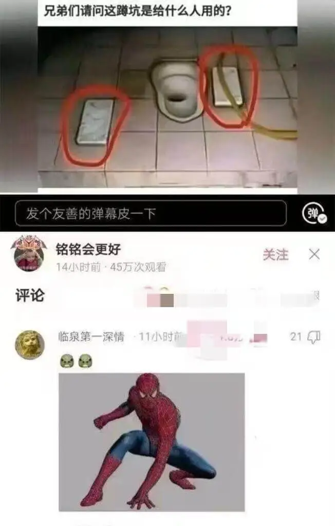 兄弟们，请问这蹲坑是给什么人用的？发个友善的弹幕皮一下铭铭会