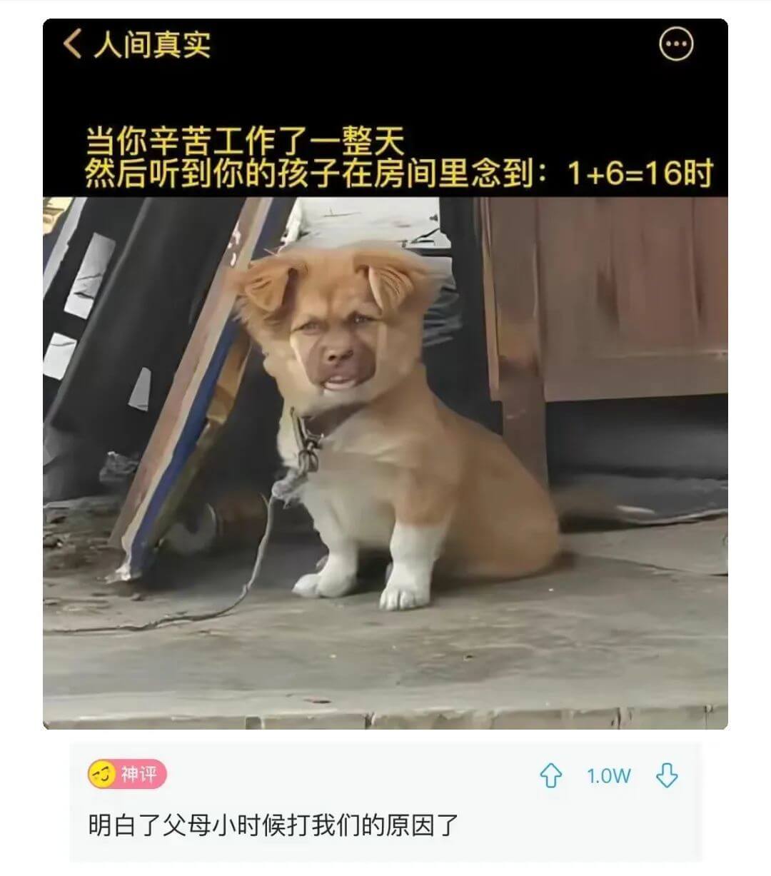 人间真实当你辛苦工作了一整天然后听到你的孩子在房间里念到：1