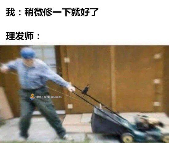 我：稍微修一下就好了理发师：评制：@今日memes