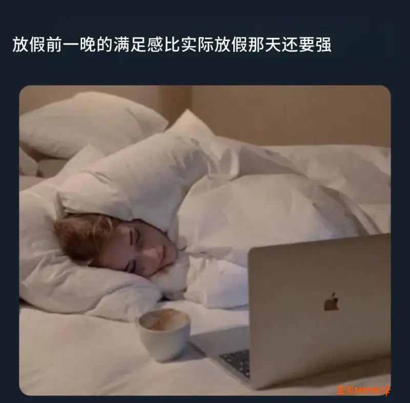 放假前一晚的满足感比实际放假那天还要强。狐MEME译