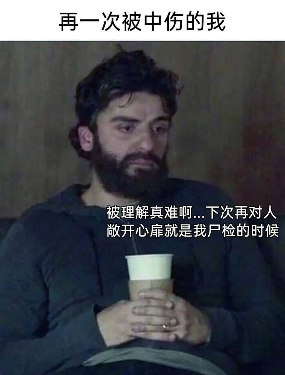 再一次被中伤的我被理解真难啊.下次再对人敬开心就是我户检的时