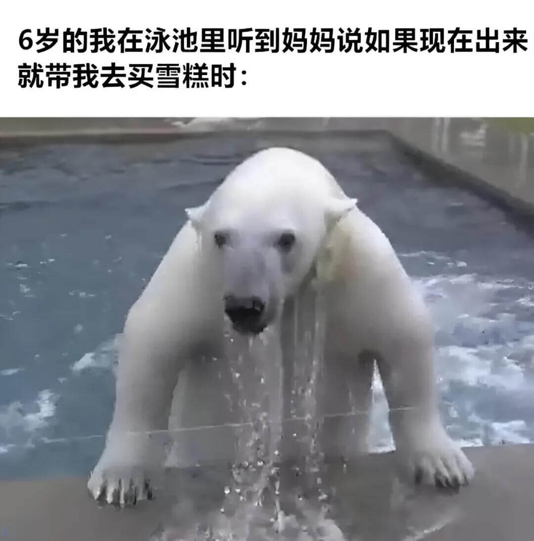 6罗的我，在泳池里听到妈妈说：“如果现在出来，就带我去买雪糕