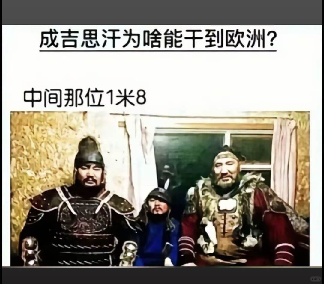 成吉思汗为啥能干到欧洲?中间那位1米8成吉思汗之所以能够征服