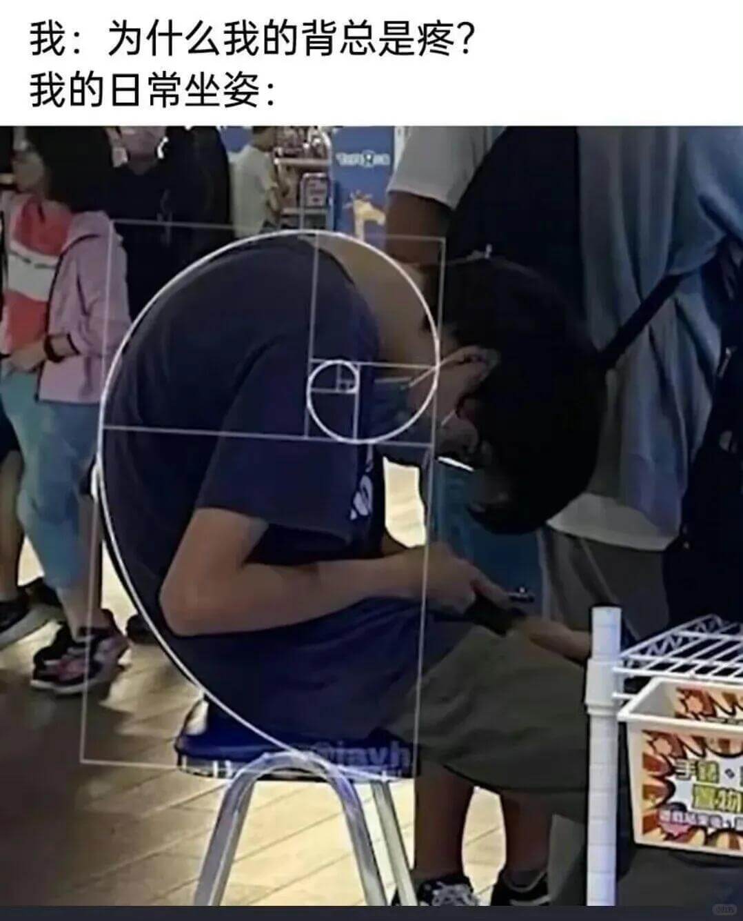 我：为什么我的背总是疼？我的日常坐姿：