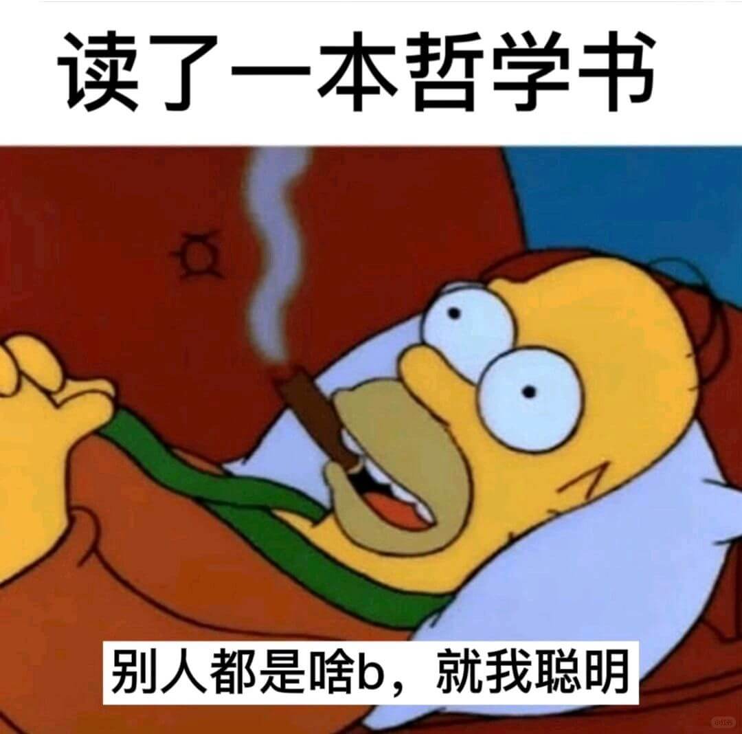 读了一本哲学书别人都是啥b，就我聪明