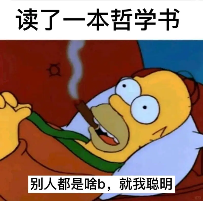 读了一本哲学书别人都是啥b，就我聪明