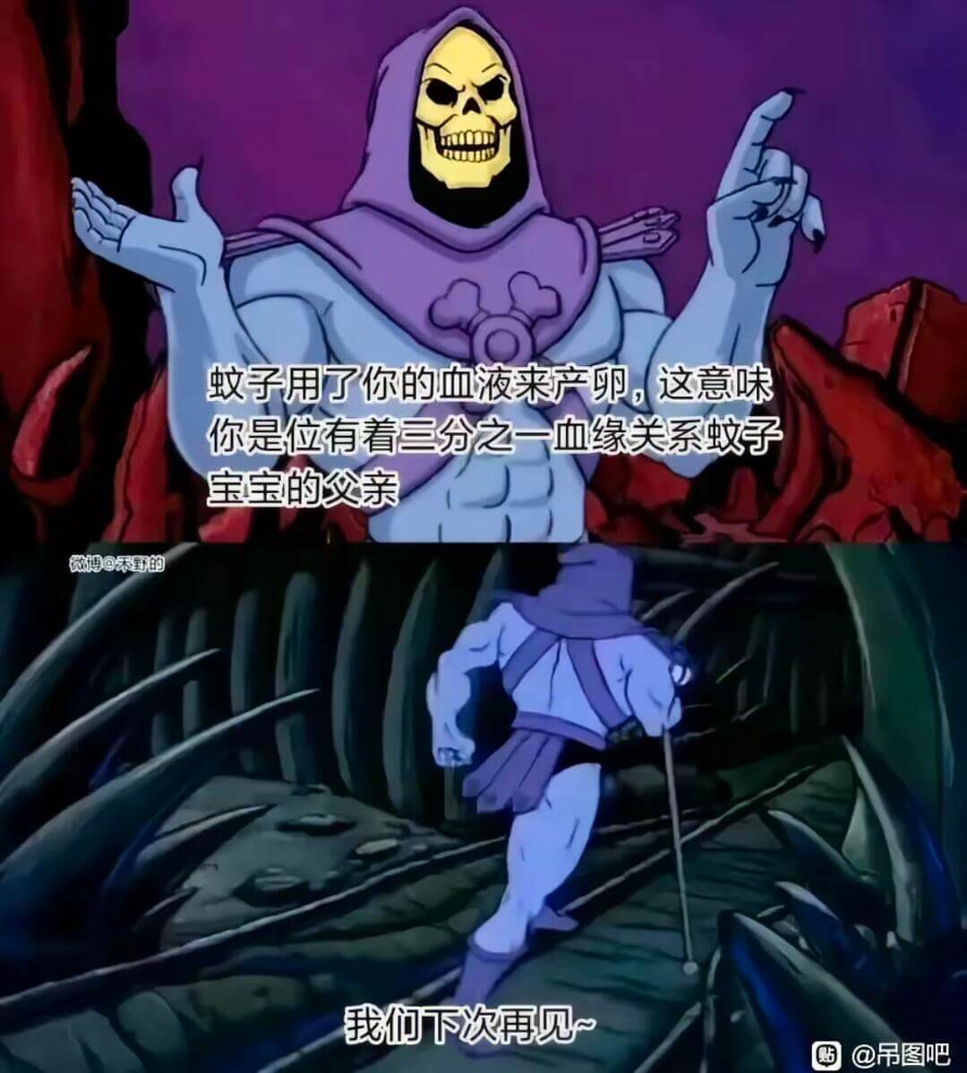 mm蚊子用了你的血液来产卵，这意味着你是位有着三分之一血缘关