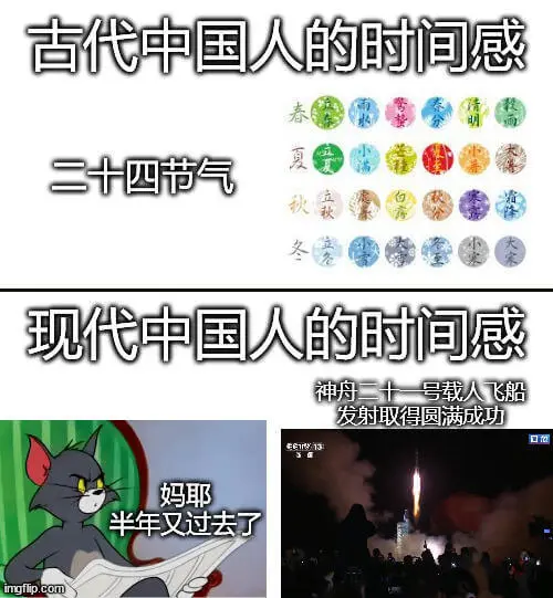 舌代中国人的时间感二十四节气现代中国人的时间感神舟二十号载人