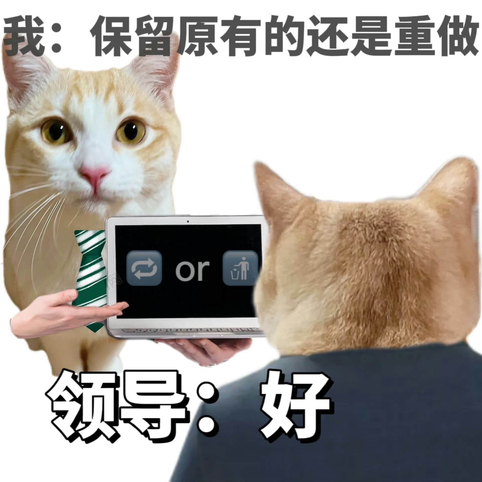 我：保留原有的还是重做Or领导：好