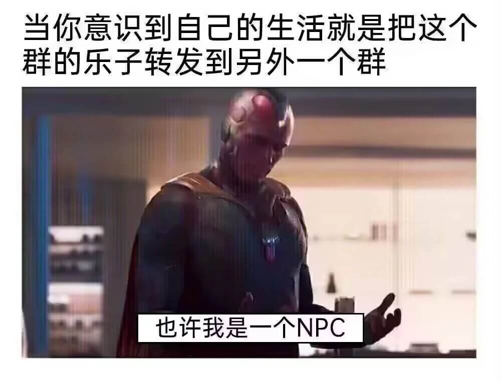当你意识到自己的生活就是把这个群的乐子转发到另外一个群也许我