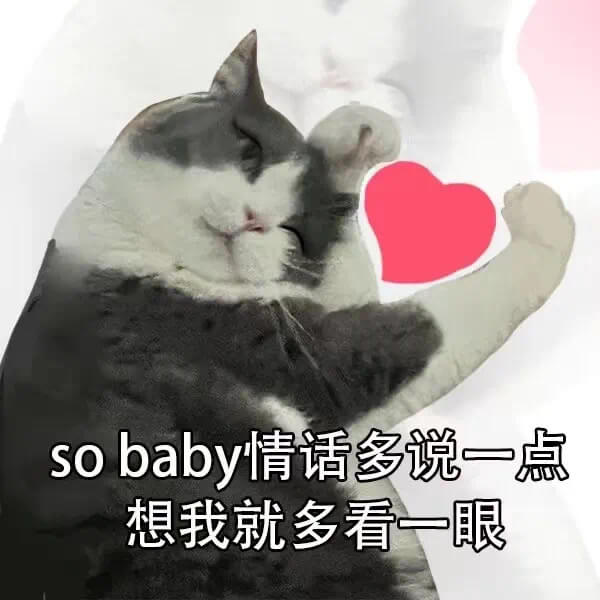 sobaby情话多说一点想我就多看一眼