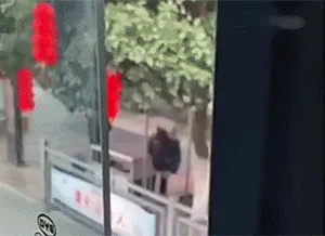 翻垃圾桶的大爷迎来了人生的高光时刻。